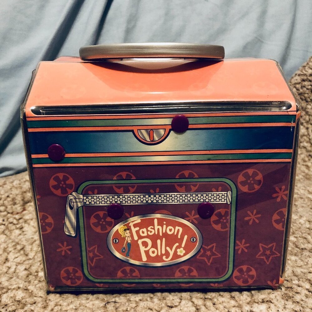 Vtg Fashion Polly Pocket Fold-Out Salon Shop Bakery Playset Carry Case (No Doll)